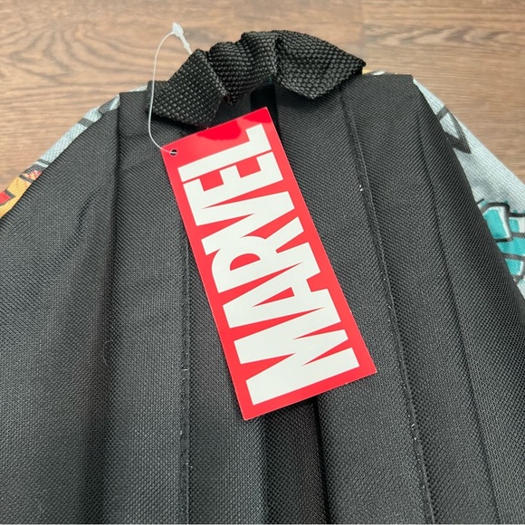 Marvel Black and Gray Backpack with Superhero Icons - Picture 4 of 6